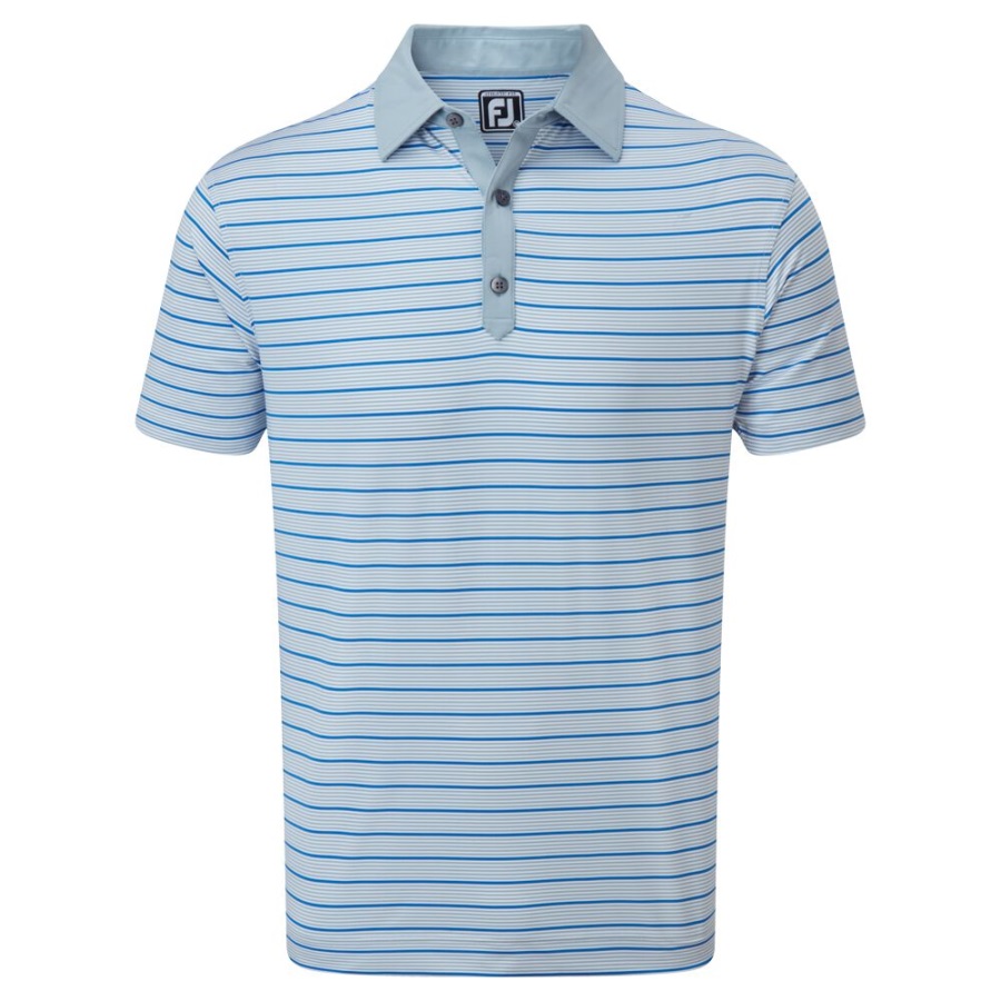 Accented Stripe Lisle Footjoy Grey-White-Blue