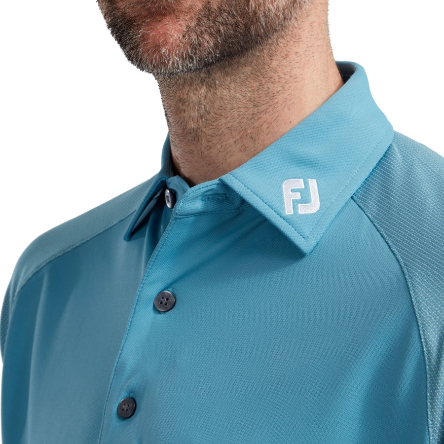 Footjoy Raglan Jacquard Block Storm Blue