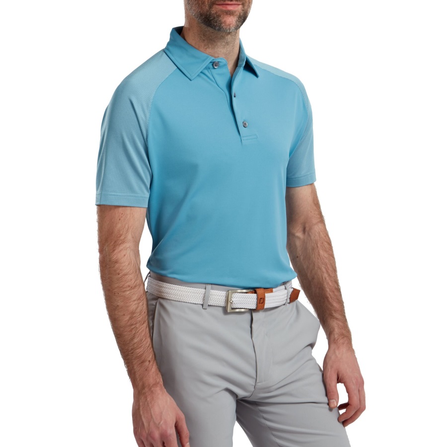 Raglan Jacquard Block Footjoy Storm Blue