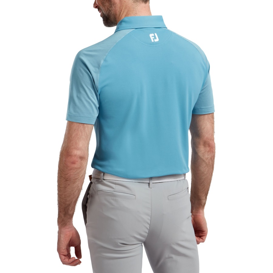 Raglan Jacquard Block Footjoy Storm Blue