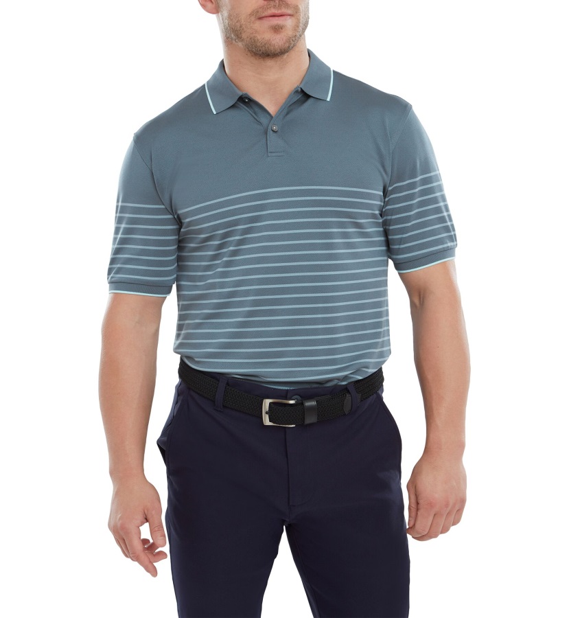 Bluestone-Denim-Azure Footjoy Breton Stripe Pique