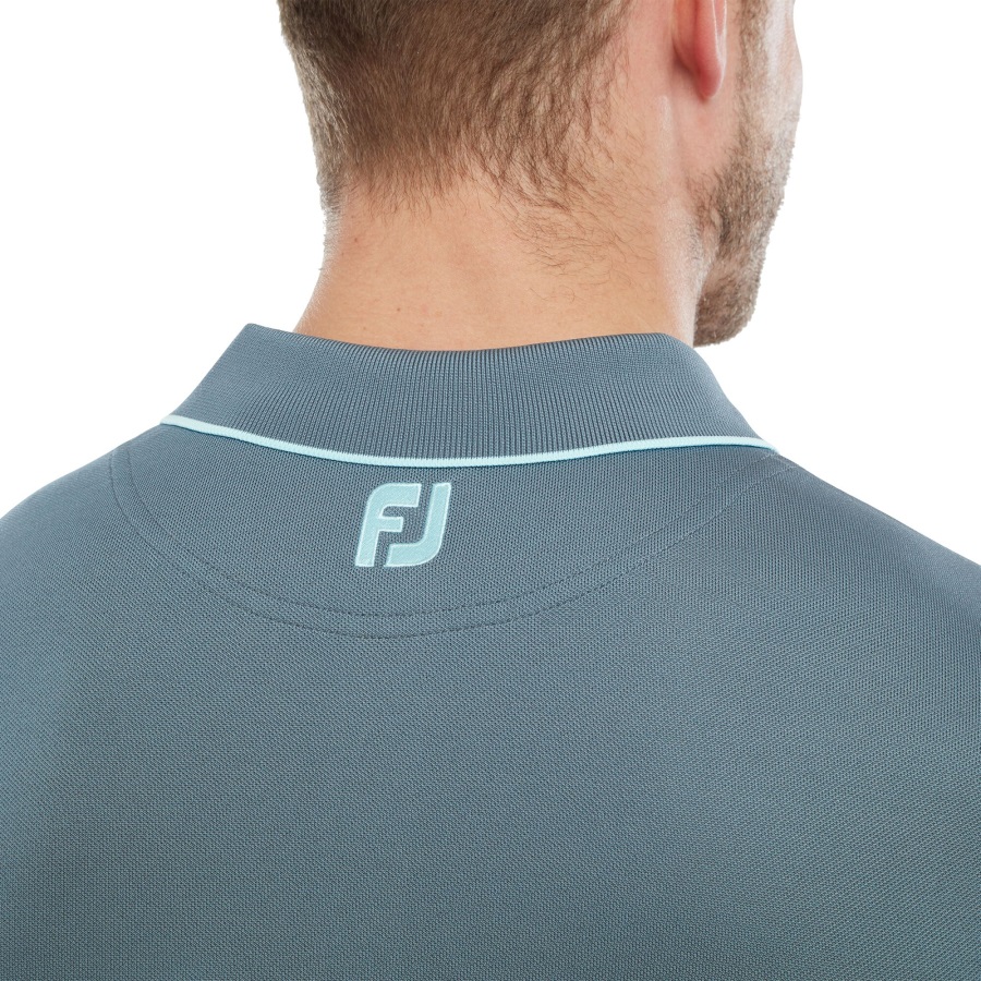 Bluestone-Denim-Azure Footjoy Breton Stripe Pique