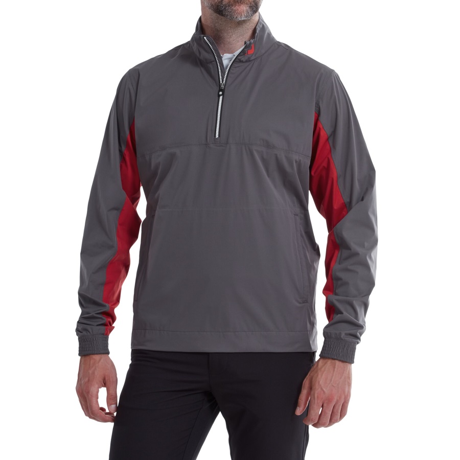 FJ HydroKnit 1-2 Zip Footjoy Charcoal-Red-White