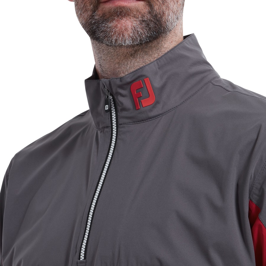 FJ HydroKnit 1-2 Zip Footjoy Charcoal-Red-White