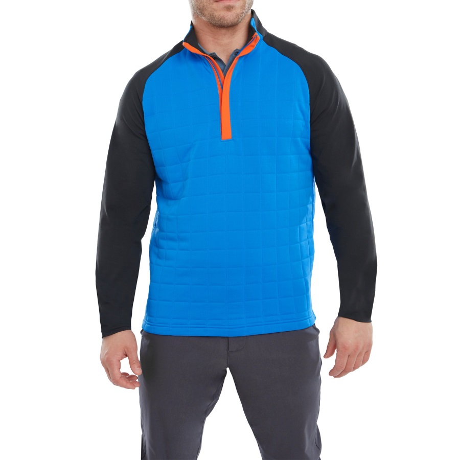 Footjoy Sapphire-Black-Orange Quilted Jacquard Chill-Out XP