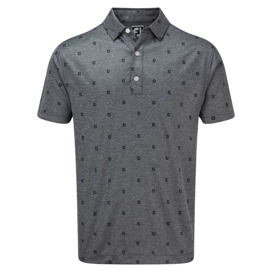 Footjoy Smooth Pique FJ Tonal Print Navy