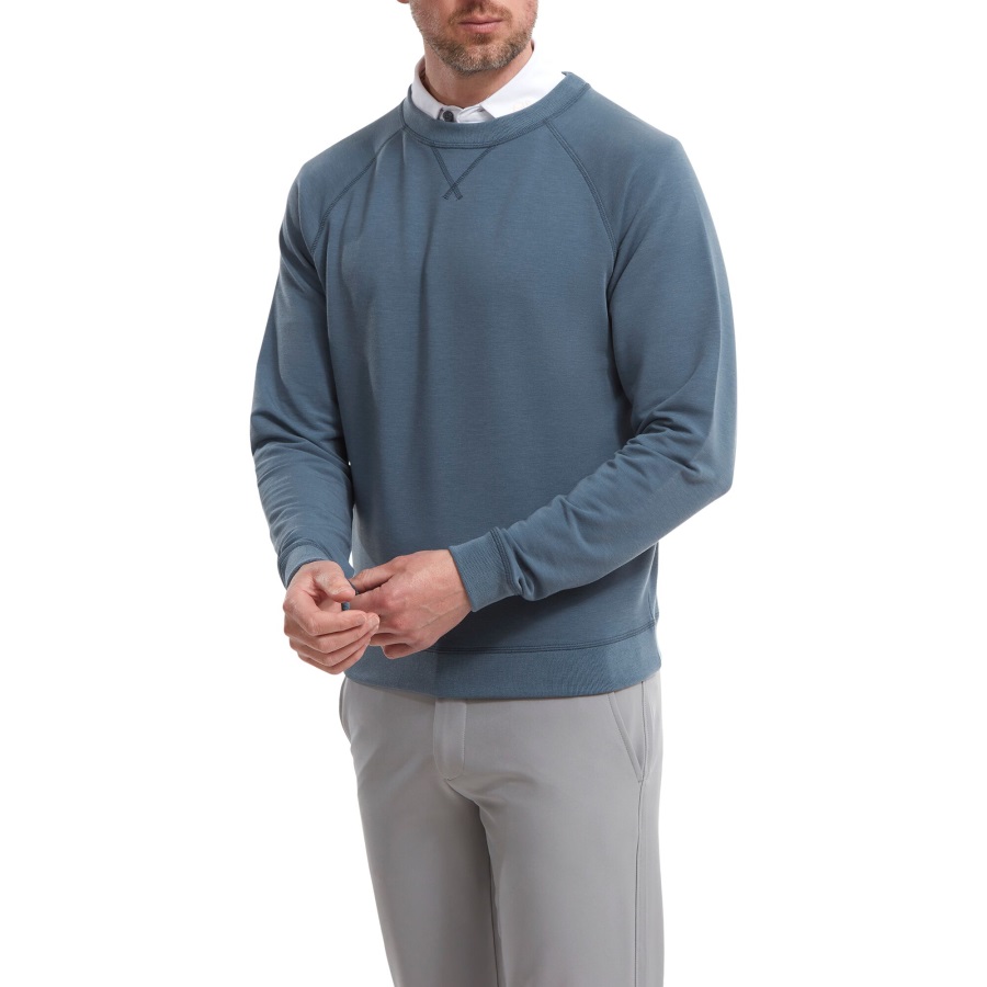 Footjoy French Terry Crew Neck Sweater Ink
