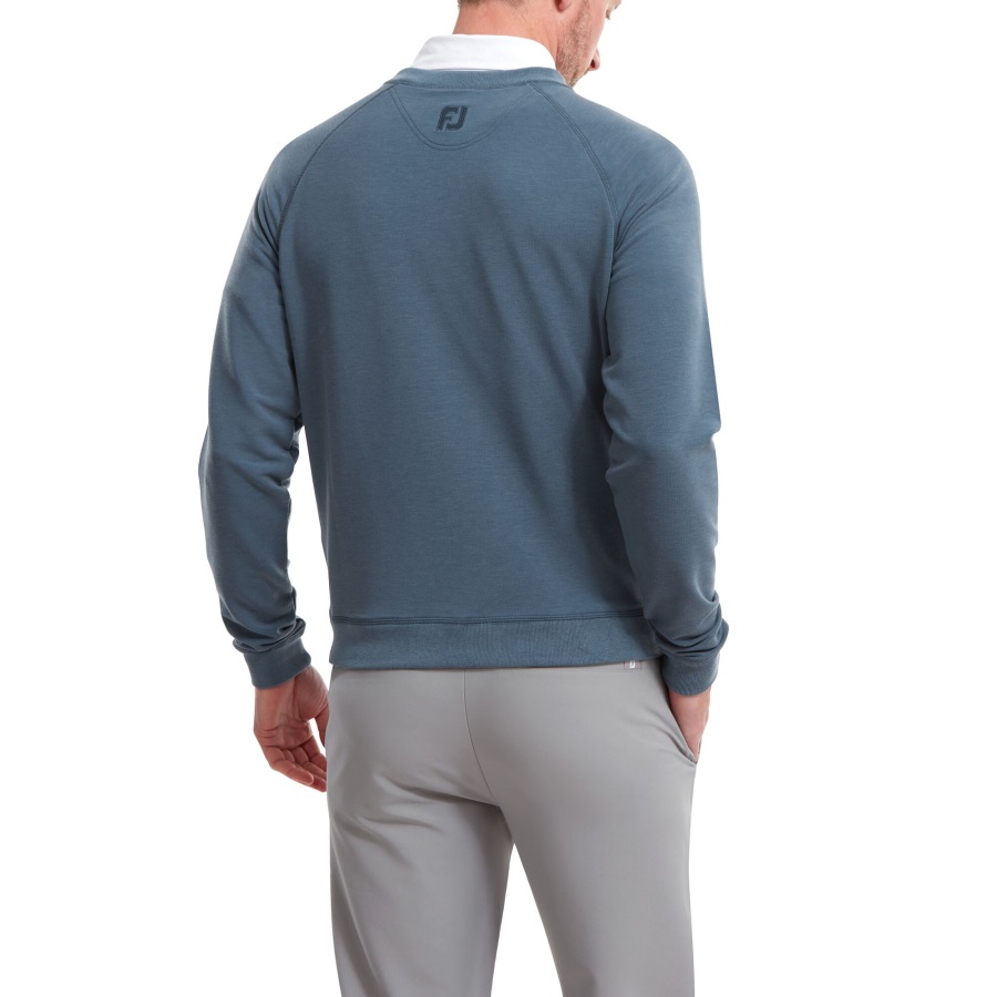 Footjoy French Terry Crew Neck Sweater Ink