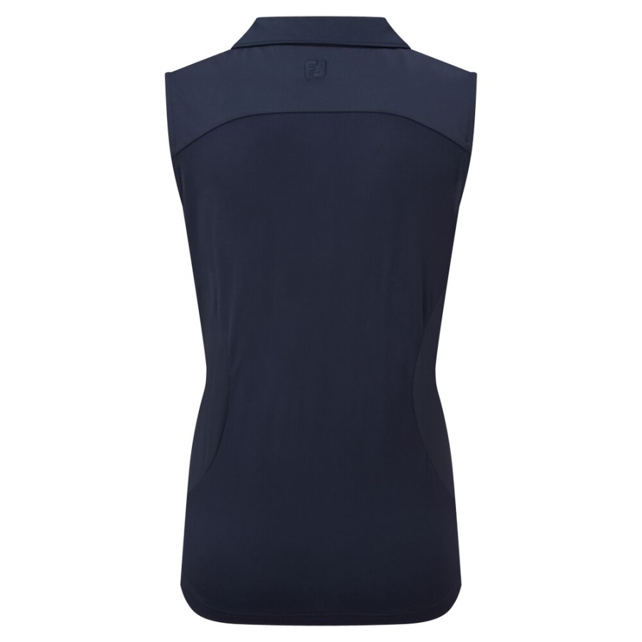 Footjoy Navy Mesh Back Sleeveless Lisle