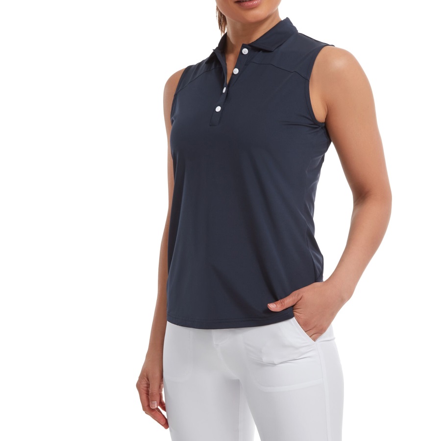 Mesh Back Sleeveless Lisle Navy Footjoy