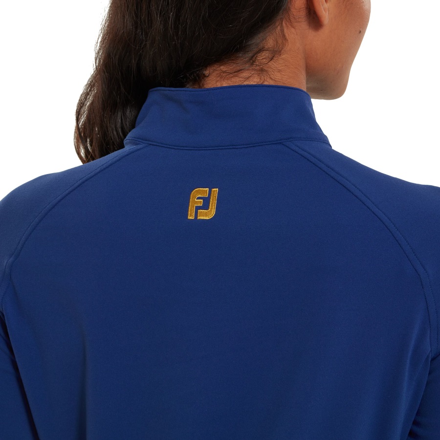 Footjoy Open Blue-Tartan Open Full-Zip Hybrid Jacket Women