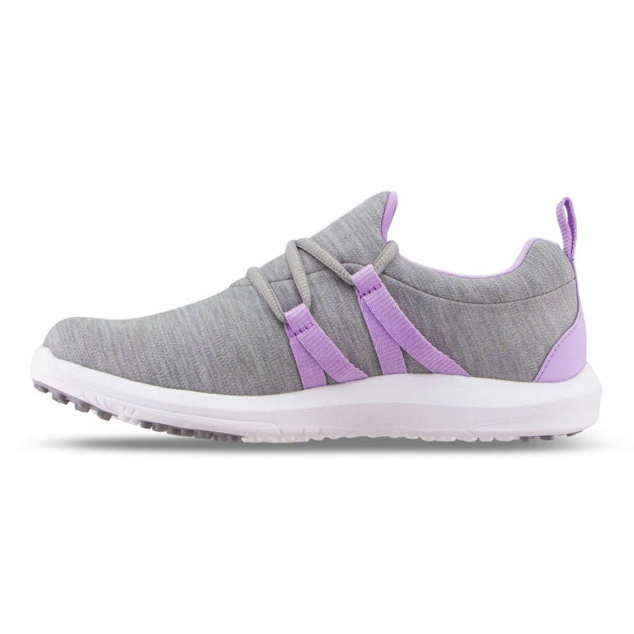 FJ Leisure Slip-on Women-Previous Season Style Grey-Orchid Footjoy