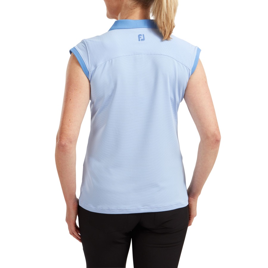 Footjoy Blue Jay-White Women's End on End Striped Lisle