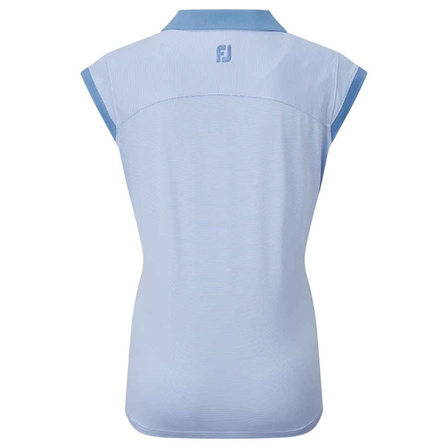 Footjoy Blue Jay-White Women's End on End Striped Lisle