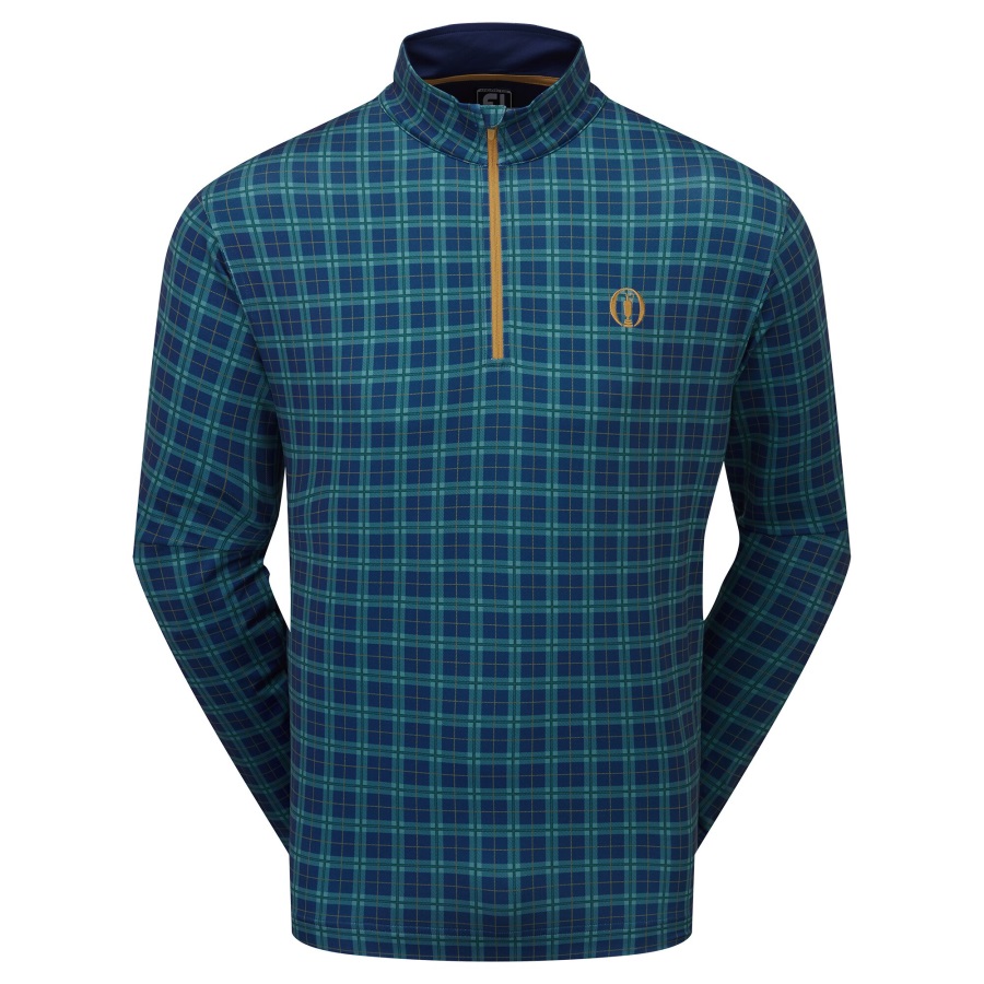Footjoy Open Blue-Multi Offical Tartan Knit Midlayer