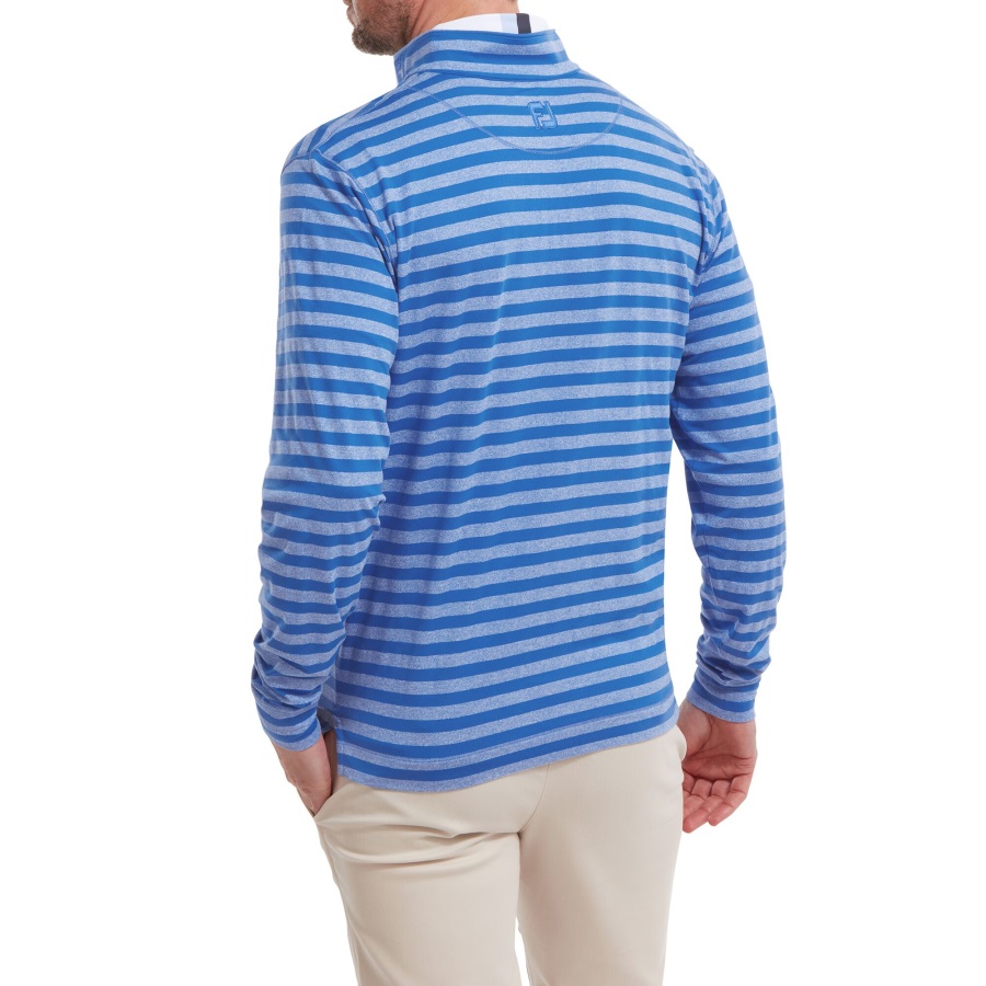 Footjoy Peached Jersey Tonal Stripe Chill-Out Royal