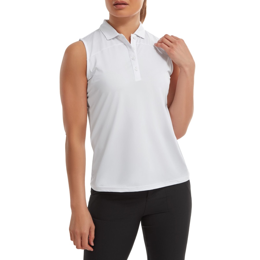 Mesh Back Sleeveless Lisle White Footjoy