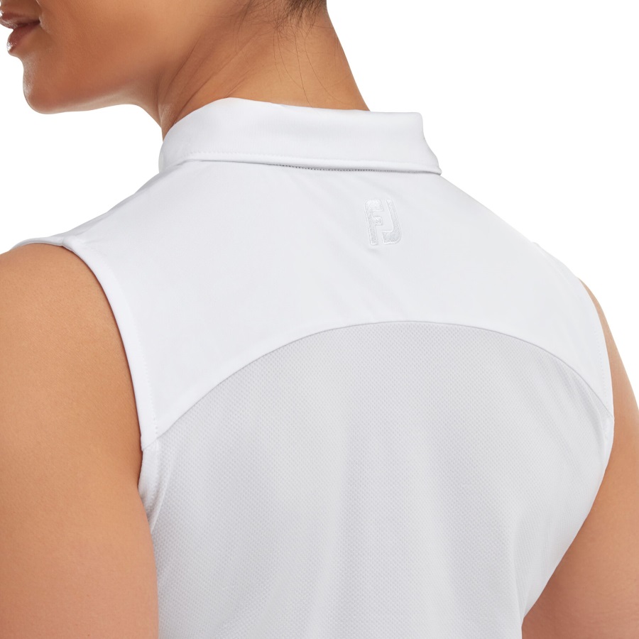Mesh Back Sleeveless Lisle White Footjoy