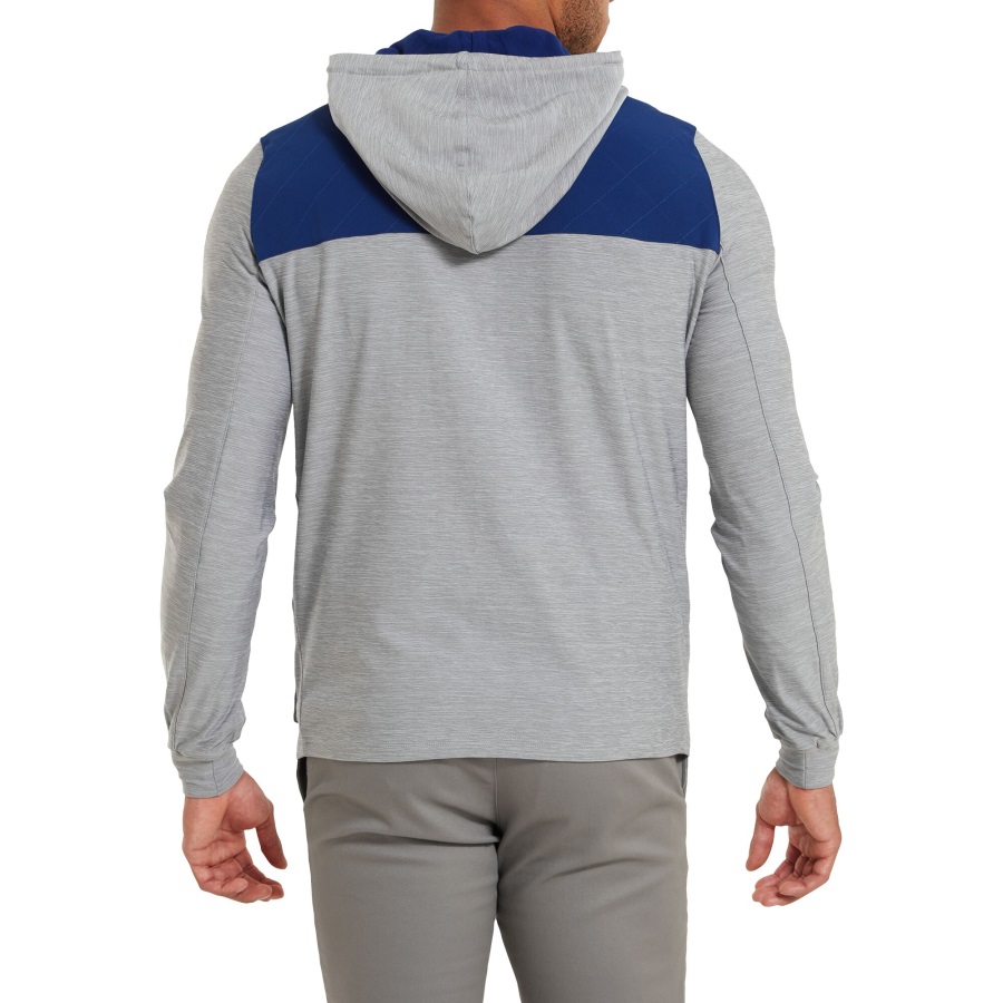 Open Hybrid Hoodie Footjoy Silver-Open Blue