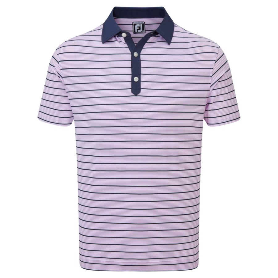 Accented Stripe Lisle Footjoy Lavender-White-Navy