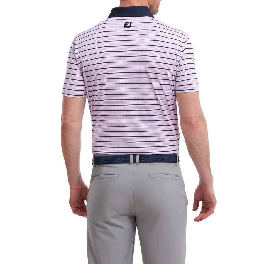 Accented Stripe Lisle Footjoy Lavender-White-Navy