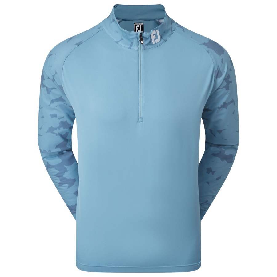 Camo Floral Half Zip Midlayer Footjoy Storm Blue