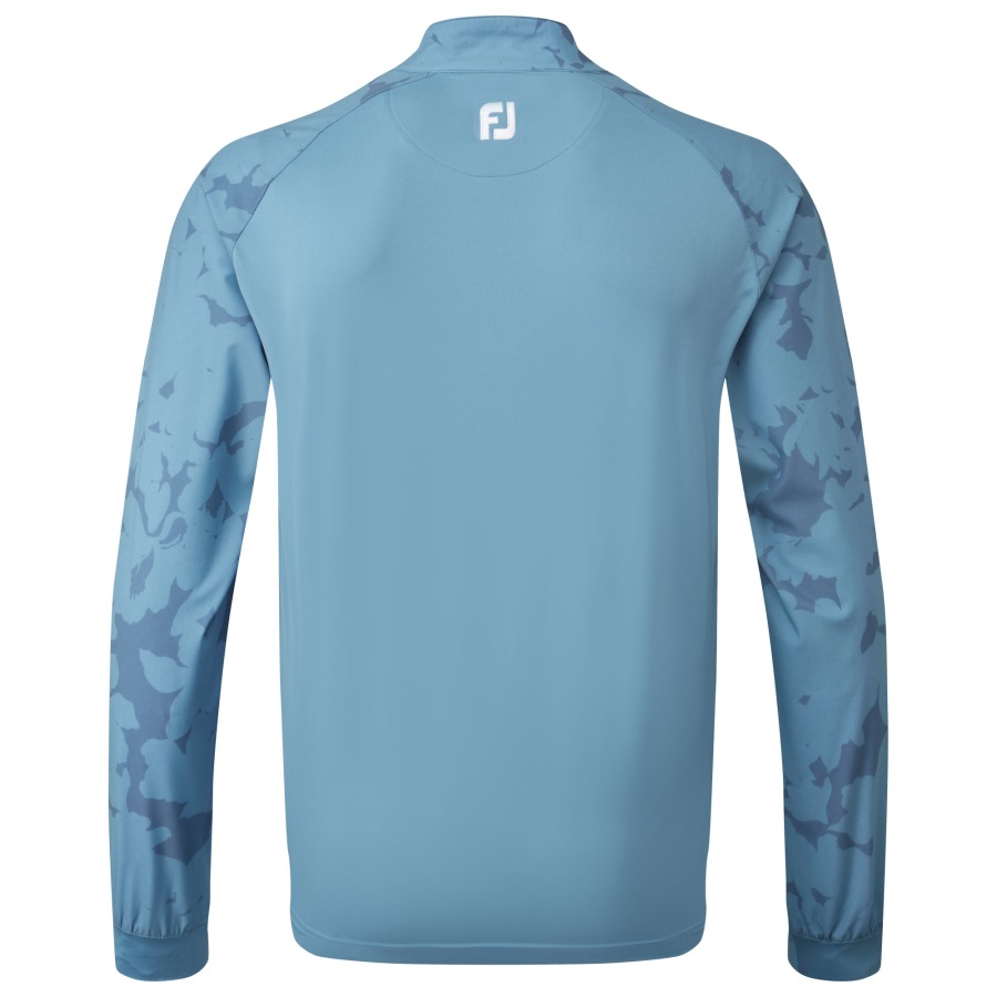 Camo Floral Half Zip Midlayer Footjoy Storm Blue