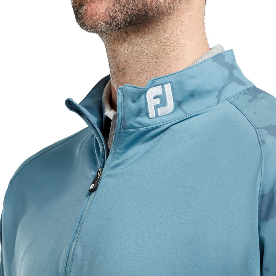 Camo Floral Half Zip Midlayer Footjoy Storm Blue