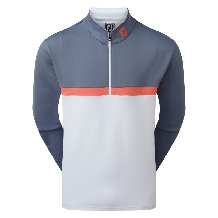 Colour Blocked Chill-Out Pullover Footjoy Slate-White-Coral