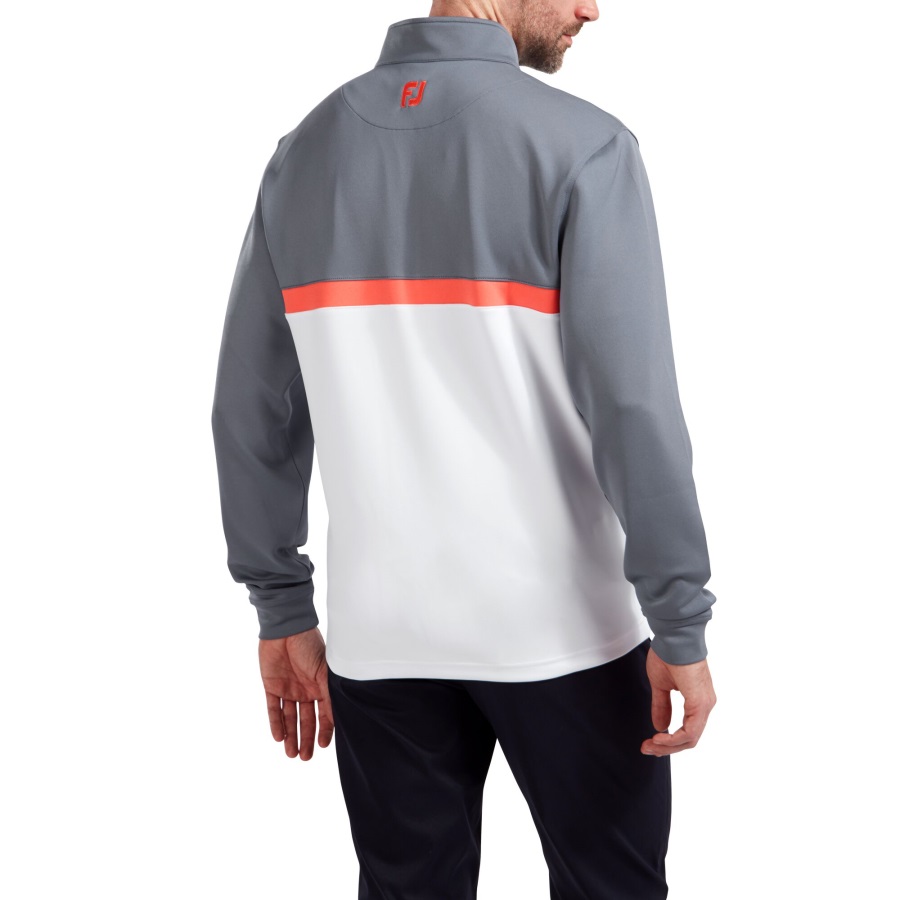 Colour Blocked Chill-Out Pullover Footjoy Slate-White-Coral