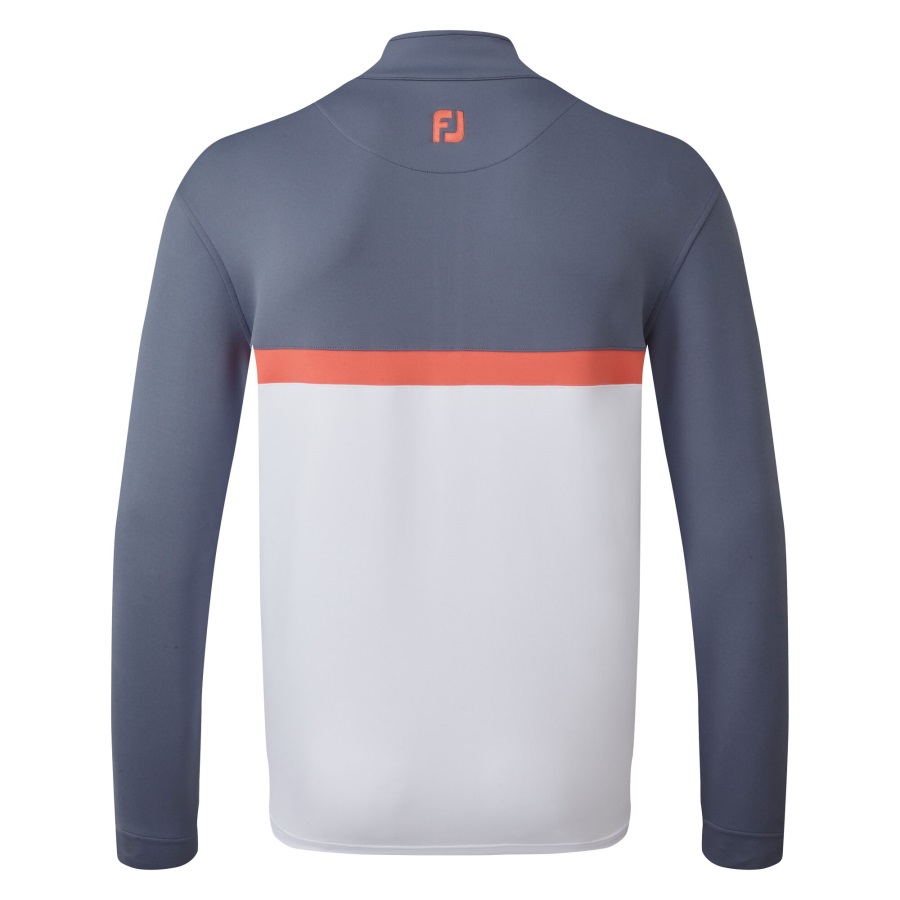 Footjoy Colour Blocked Chill-Out Pullover Slate-White-Coral