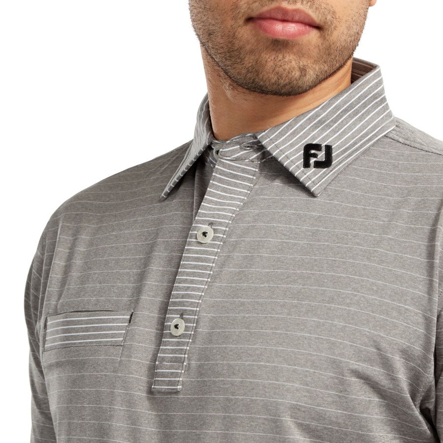 Footjoy Heather Coal-White Lisle Pinstripe Mix