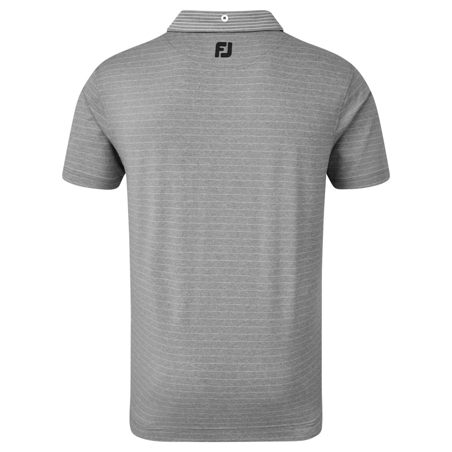 Footjoy Lisle Pinstripe Mix Heather Coal-White