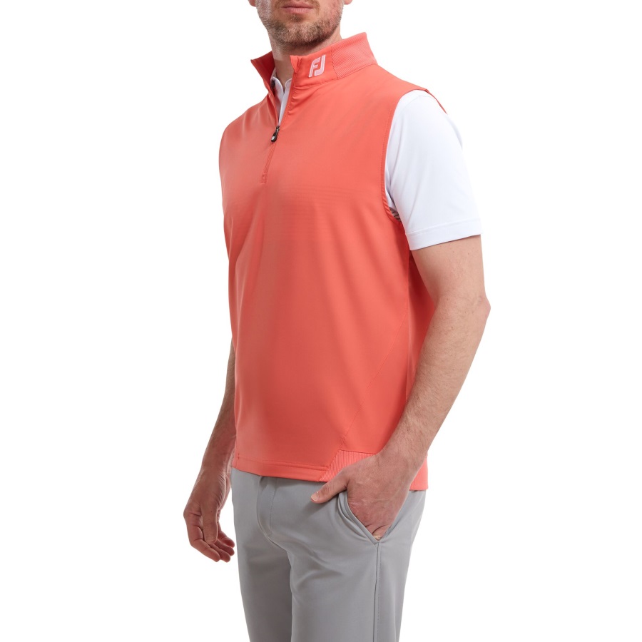 Stretch Woven Vest Footjoy Orange