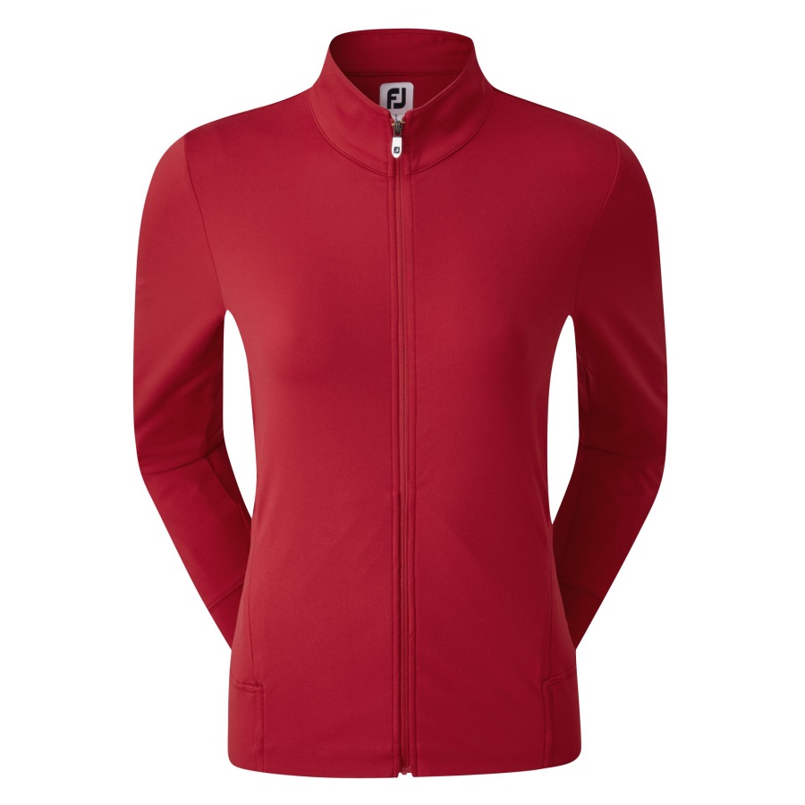 Footjoy Women's Full-Zip Knit Mid-Layer Red