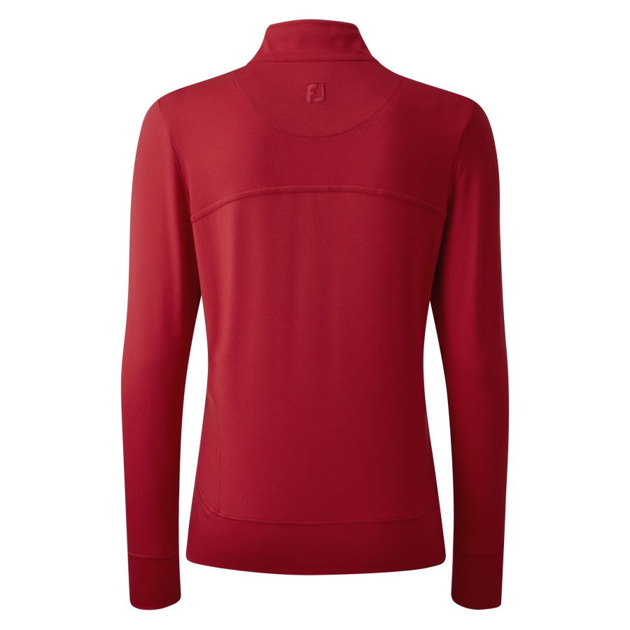 Footjoy Women's Full-Zip Knit Mid-Layer Red
