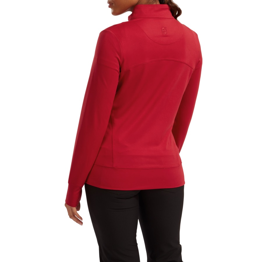 Red Women's Full-Zip Knit Mid-Layer Footjoy