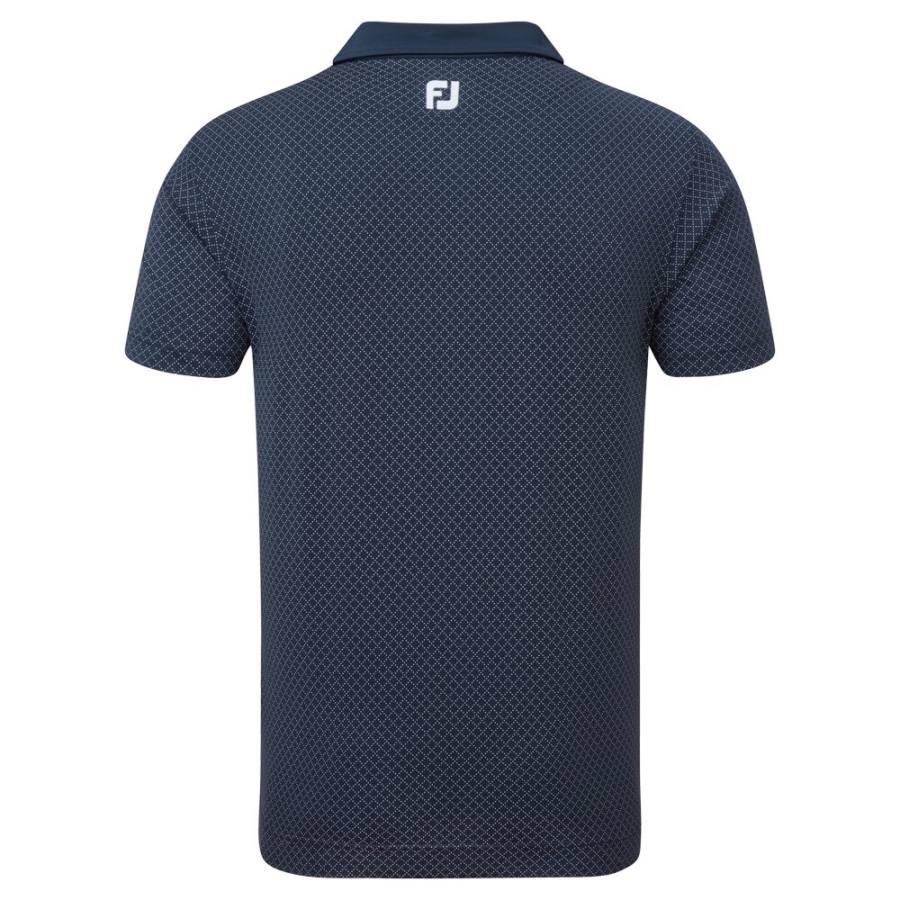 Diamond Dot Print Lisle Navy-White Footjoy