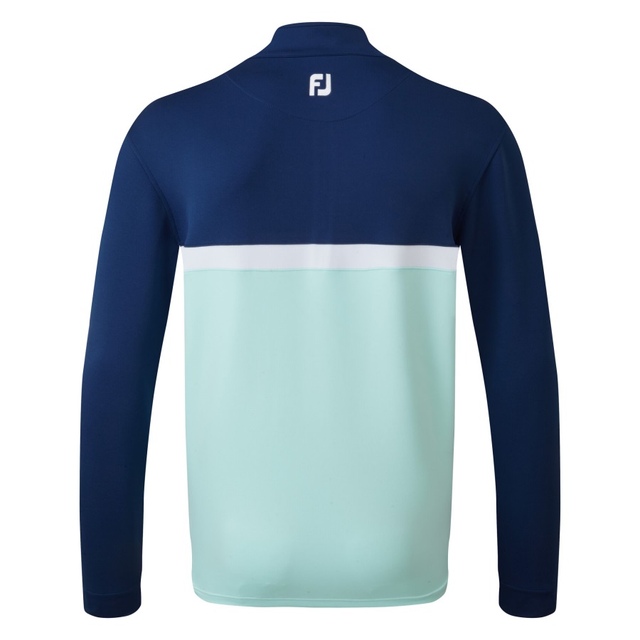 Blue-Mint-White Footjoy Colour Blocked Chill-Out Pullover