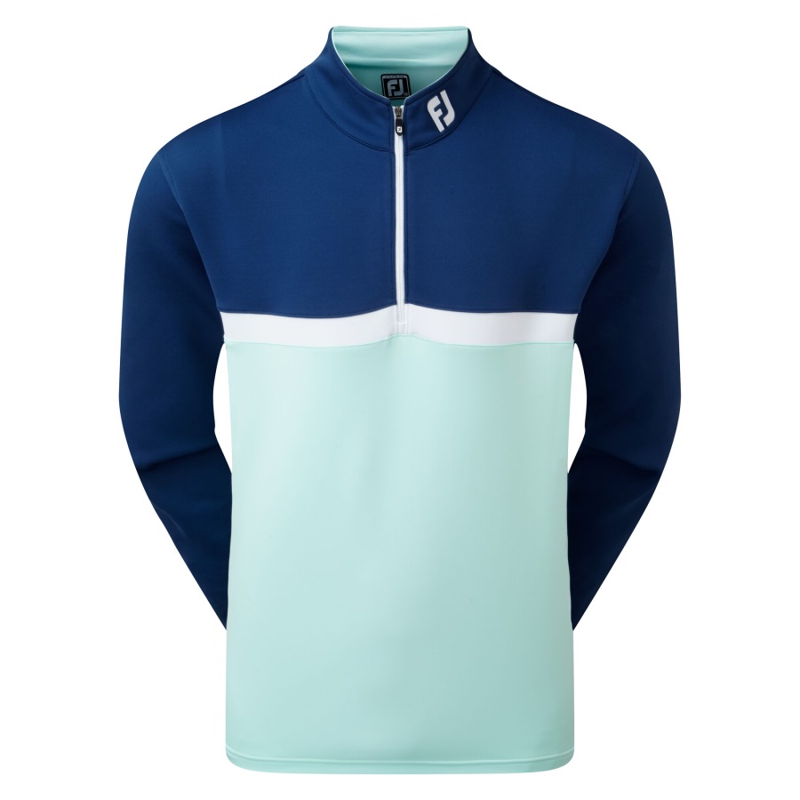 Colour Blocked Chill-Out Pullover Footjoy Blue-Mint-White