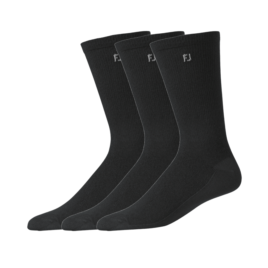Black Footjoy ComfortSof Crew 3 Pair Pack