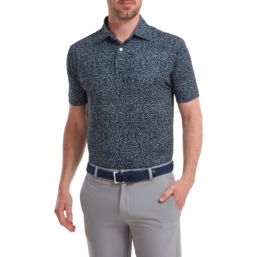 Granite Print Lisle Navy Footjoy