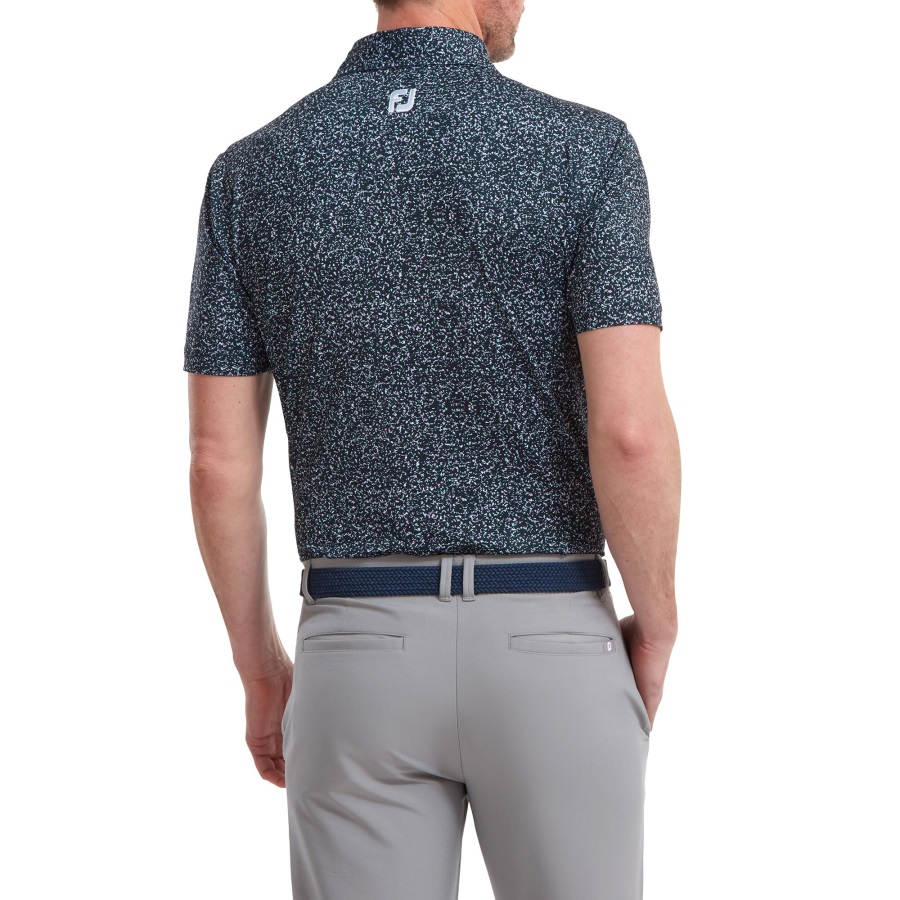 Granite Print Lisle Navy Footjoy