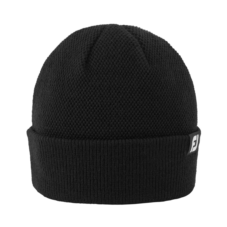 Footjoy Black FJ Knit Beanie