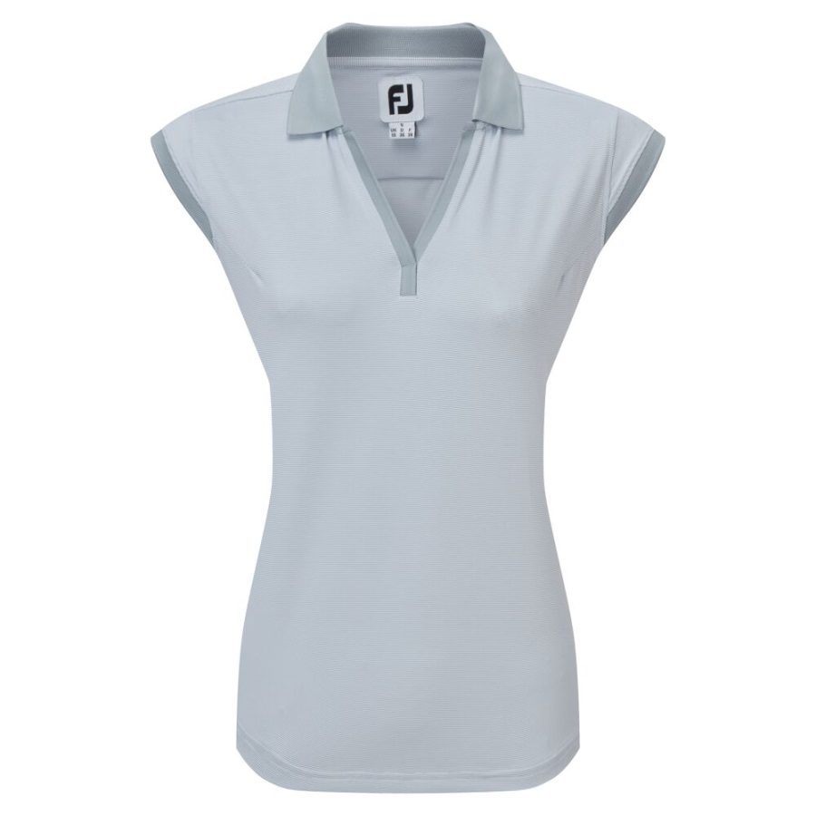 End on End Stripe Lisle Grey-White Footjoy
