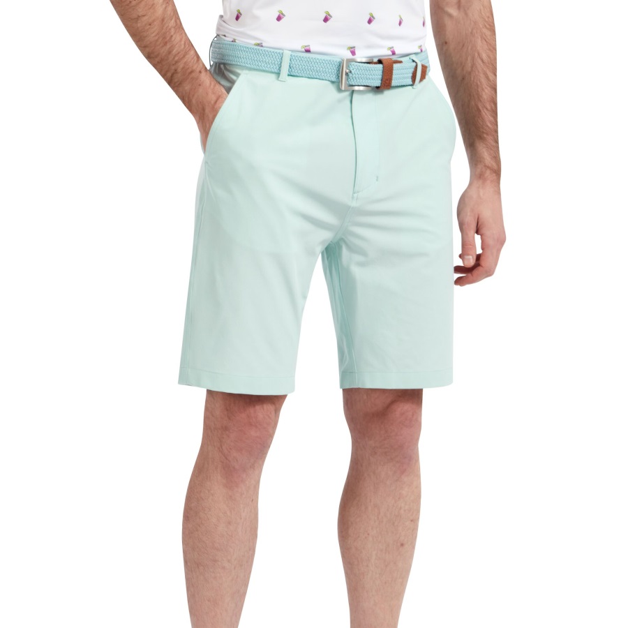 Footjoy Broken Stripe Woven Short Ice Blue