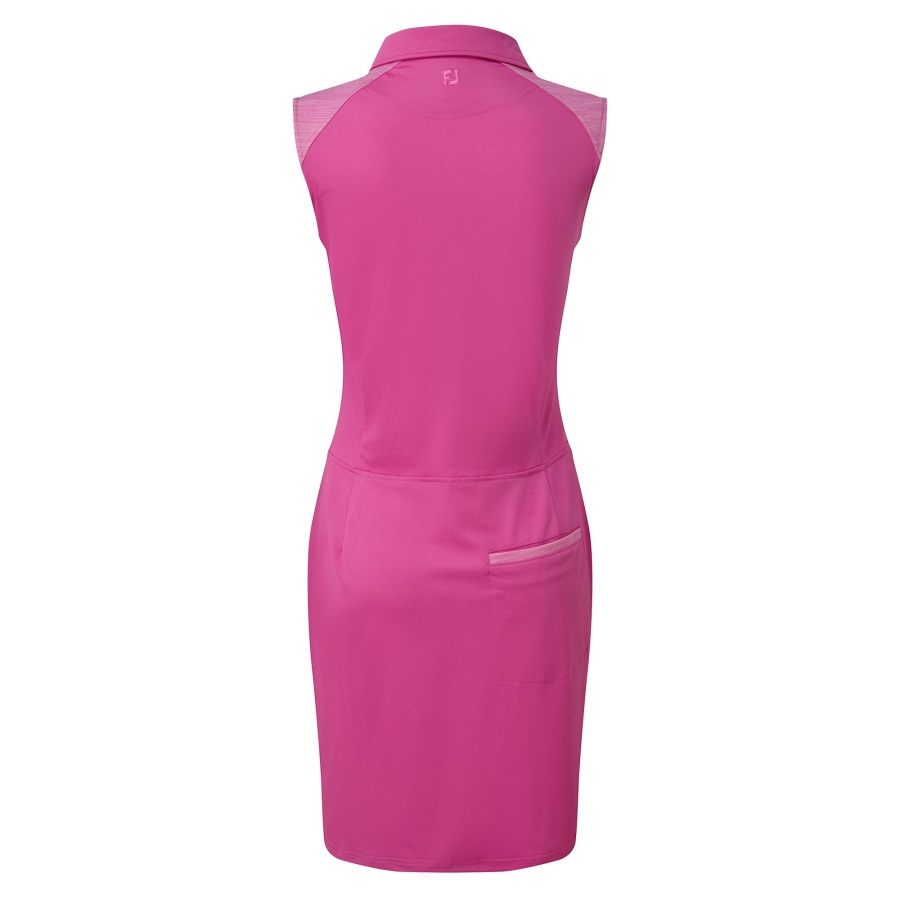 Rose Women's Cap Sleeve Pique Dress with laser Perf. Overlay Footjoy