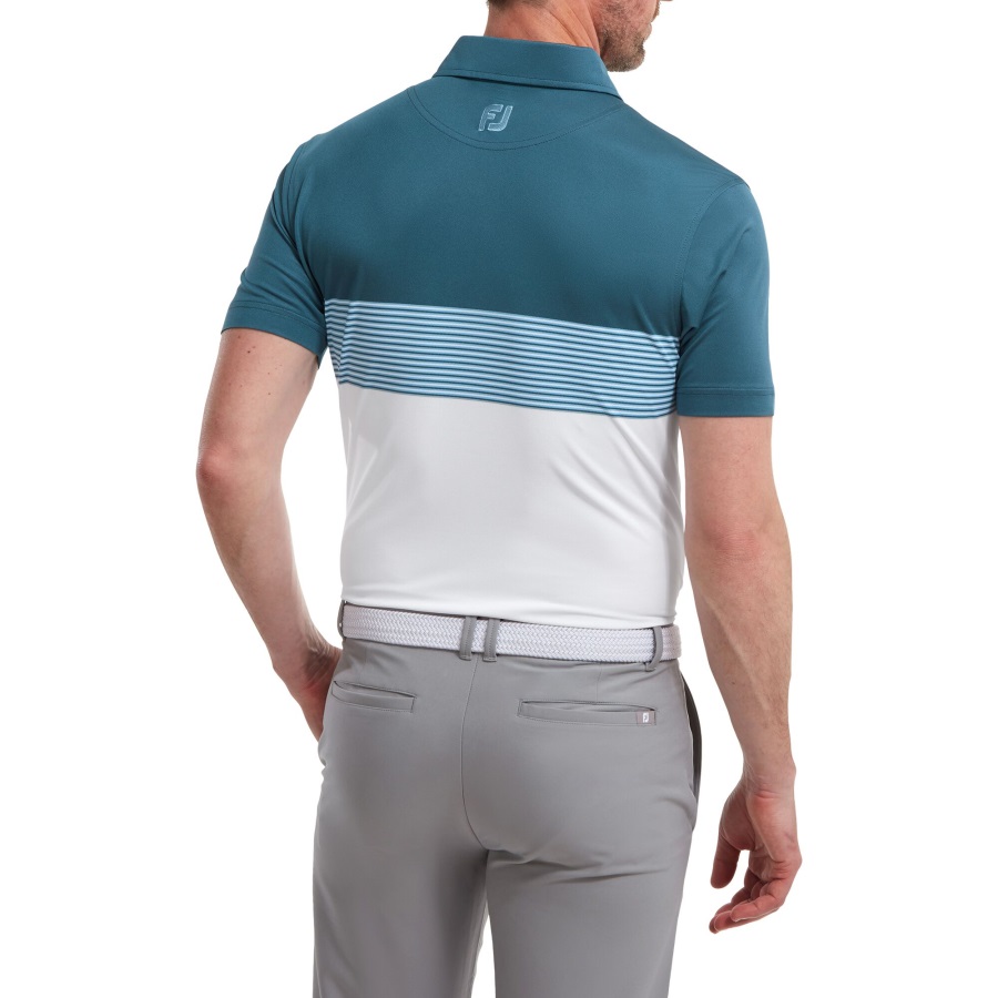 Colour Block Pique Footjoy Ink-White-Dusk Blue