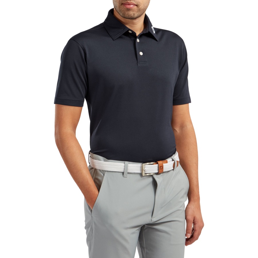 Navy Stretch Pique Solid Footjoy