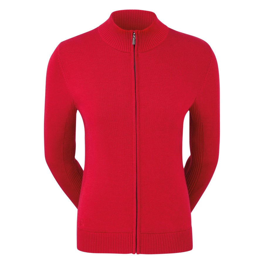 Footjoy Red Full-Zip Lined Pullover Women